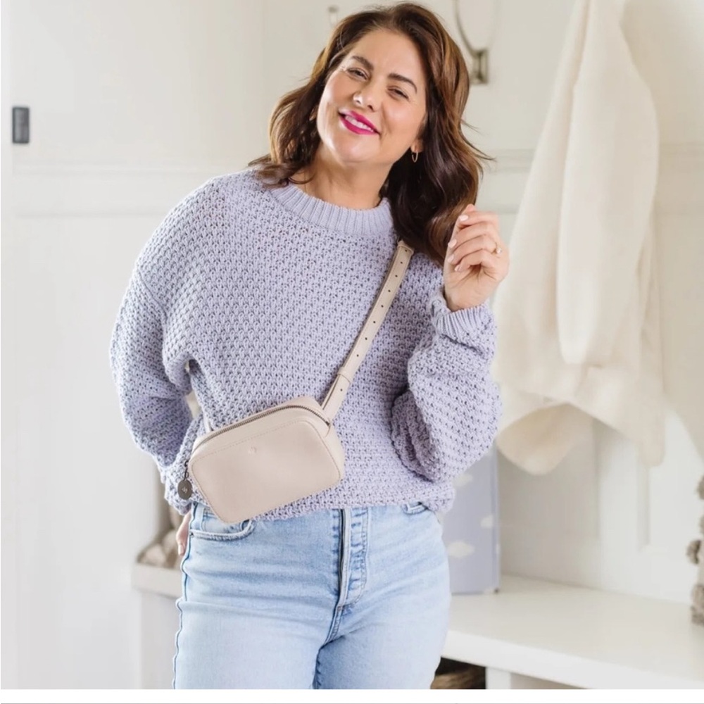 Ela Micro Belt Bag - Jilly Box Collab - Dove Pebble